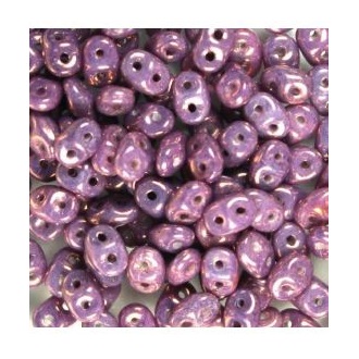 SUPERDUO - 2,5x5 mm - Luster - Metallic Amethyst Chalk (LE03000), 10 g