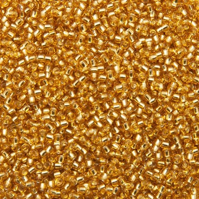 TOHO 11/0 Silver-Lined Med Topaz (22B), 10 g