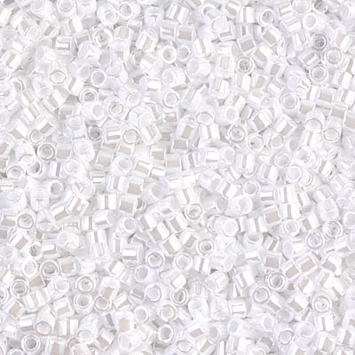 Miyuki Delica 10/0 White Pearl (DBM0201), 5 g
