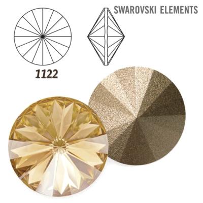 Rivoli – Crystal Golden Shadow Foiled – 18 mm