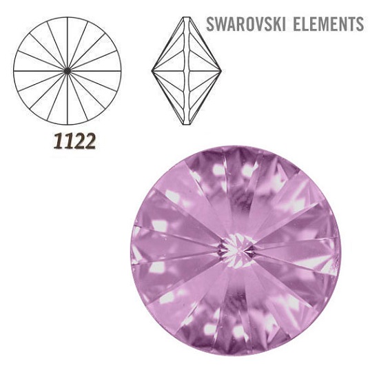 Rivoli – Violet Foiled – 6 mm, 2 ks