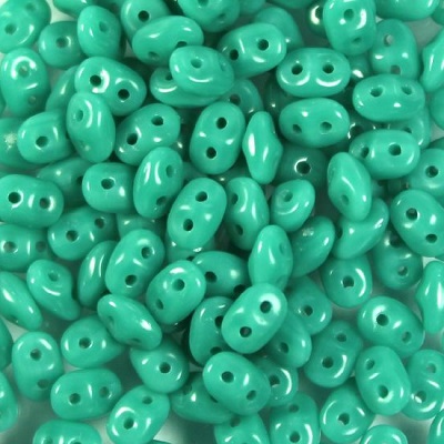 SUPERDUO - 2,5x5 mm - Opaque Turquoise Green (63130), 10 g