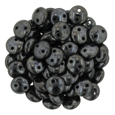 Lentilky s 2 dierkami 6 mm - Hematite (L23980), 30 ks