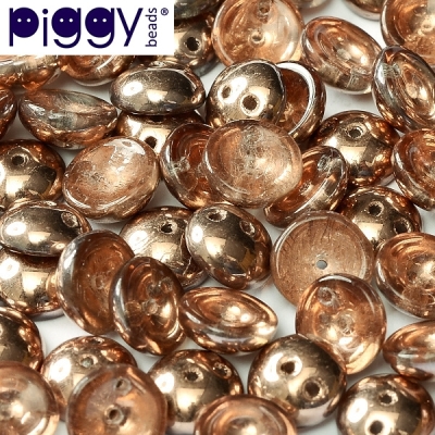 Piggy 4x8 mm - Crystal Capri Gold (00030 27101), 30 ks