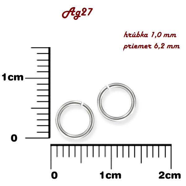 Spojovací krúžok 1,0x6,2 mm - Ag925 - 1 kus