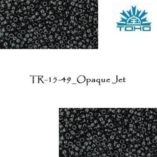 TOHO 15/0 Opaque Jet (49), 5 g