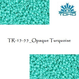 TOHO 15/0 Opaque Turquoise (55), 5 g