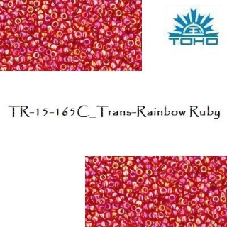 TOHO 15/0 Trans-Rainbow Ruby (165C), 5 g