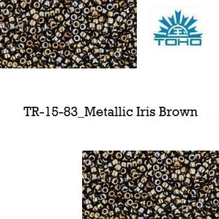 TOHO 15/0 Metallic Iris Brown (83), 5 g