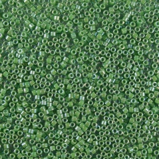 Miyuki Delica 11/0 Opaque Green AB (DB0163), 5 g