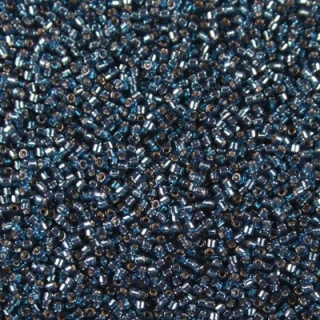 Miyuki Delica 11/0 Silver Lined Blue Zircon Dyed (DB0608), 5 g