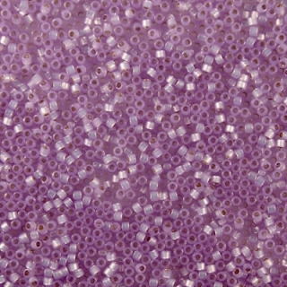 Miyuki Delica 11/0 Silver Lined Lavender Alabaster Dyed (DB0629), 5 g