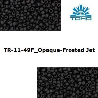 TOHO 11/0 Opaque-Frosted Jet (49F), 10 g
