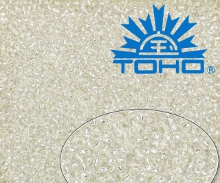 TOHO 11/0 Silver-Lined Crystal (21), 10 g