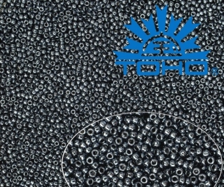 TOHO 11/0 Metallic Hematite (81), 10 g